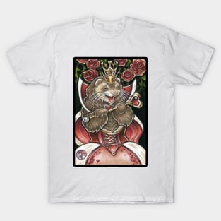 Ferret Queen of Hearts - Black Outlined Version T-Shirt